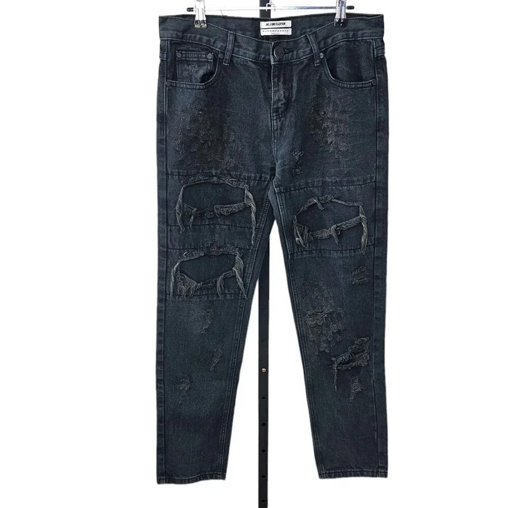 One  Teaspoon Womens Awesome Baggies Low Waist Mid Rise Relaxed Leg Tapered Cuff